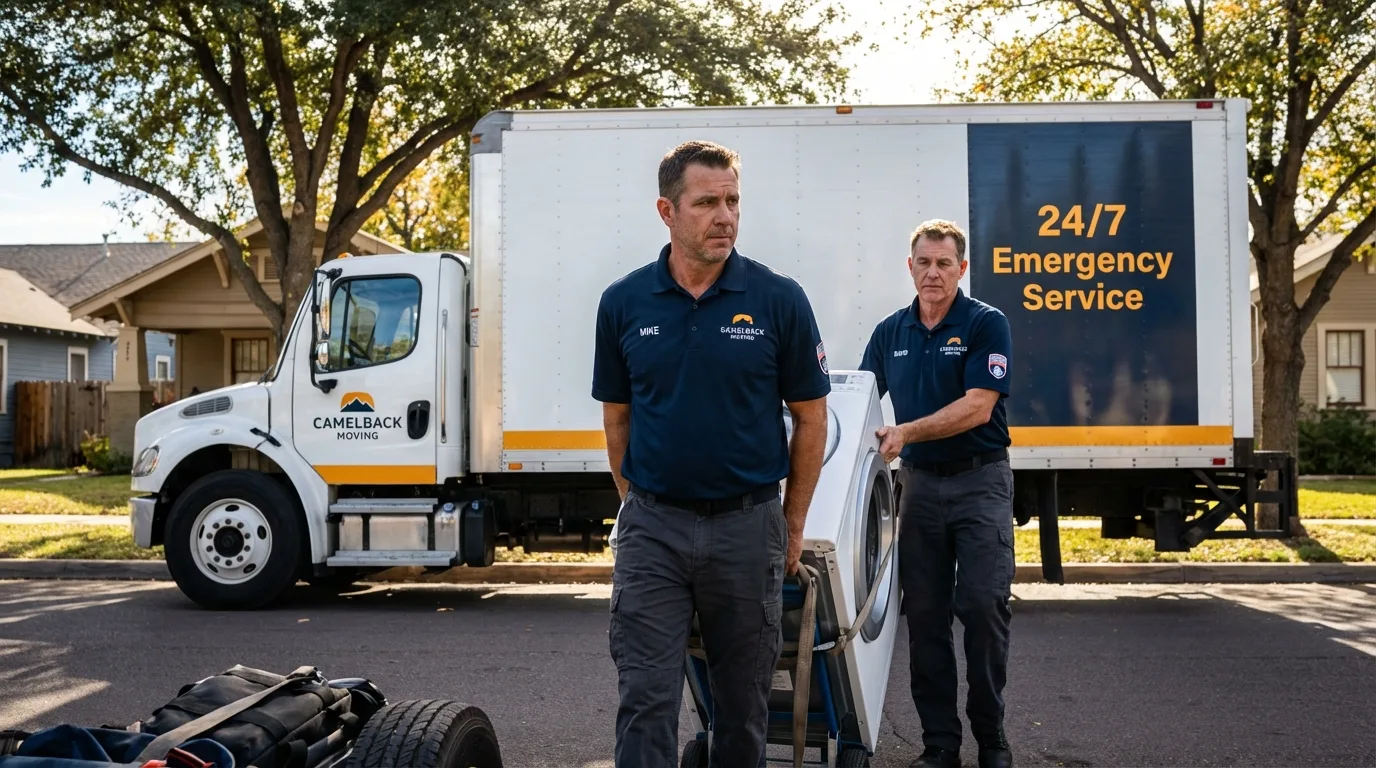 CamelBack Moving crew loading furniture in Ridgefield, NJ